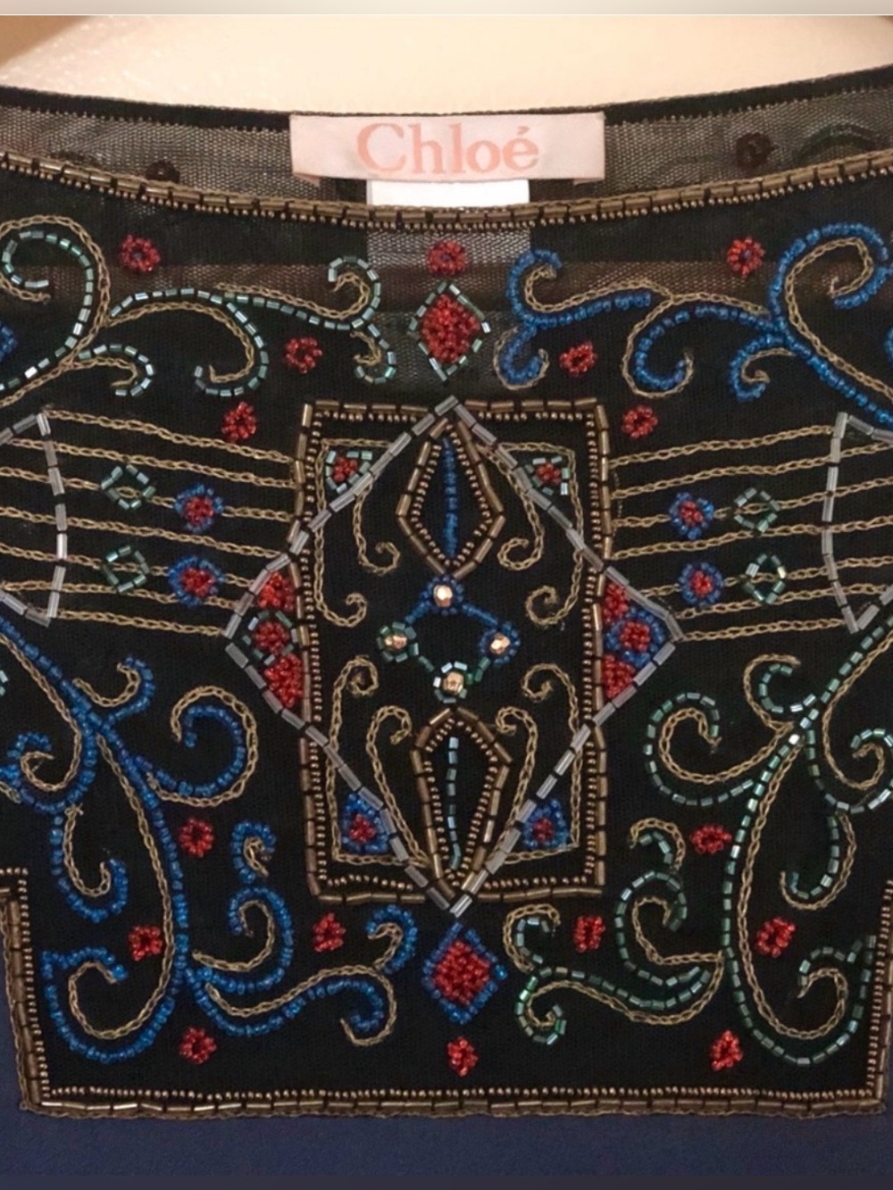 Chloé Stella McCartney Veronique Beaded Blouse(Fall 2000 Runway)